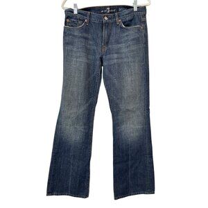 7 For All Mankind Bootcut Jeans Size 32 Mid Rise Blue Medium Wash Denim Western